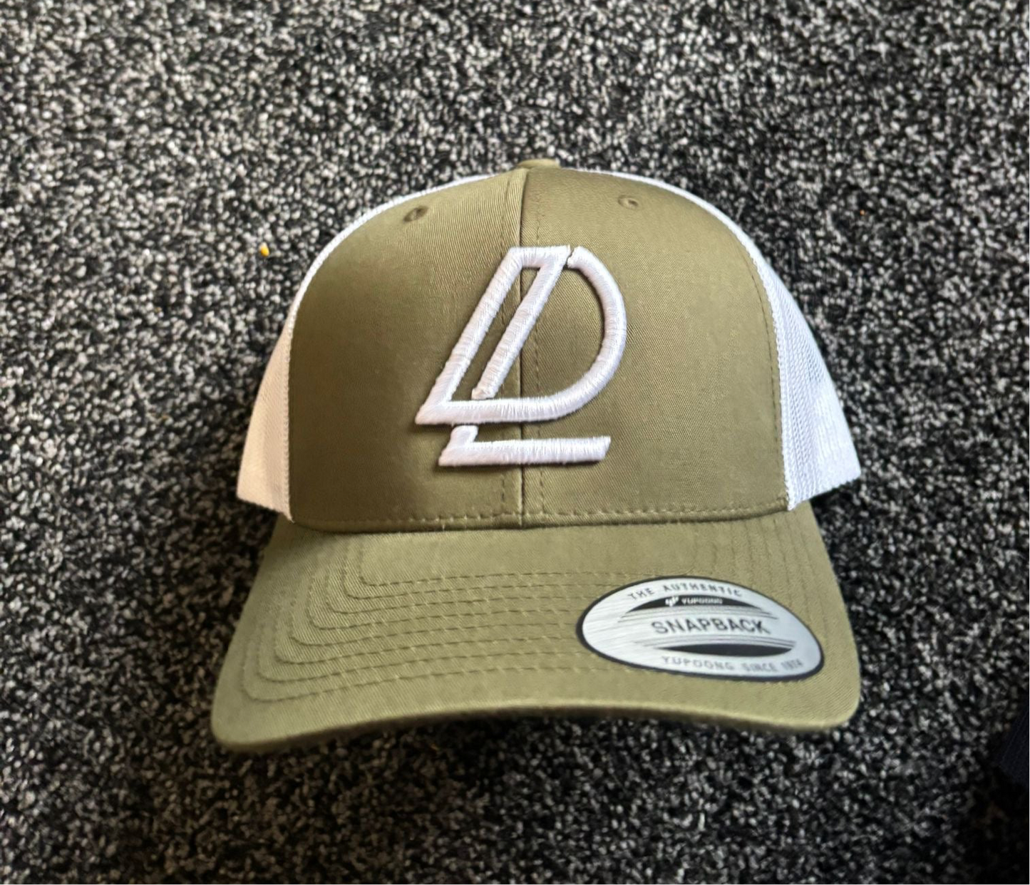 Khaki & White Trucker Cap