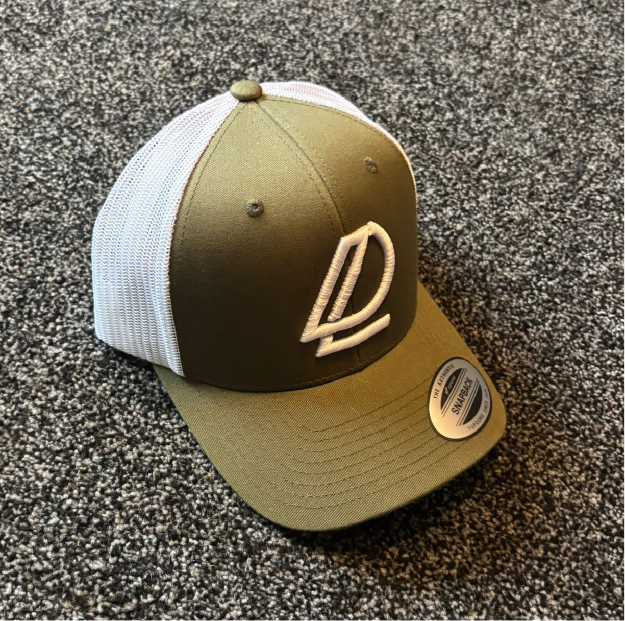 Khaki & White Trucker Cap