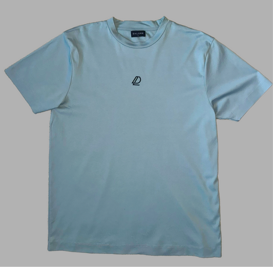 Mercerised Cotton T-Shirt Ice Blue