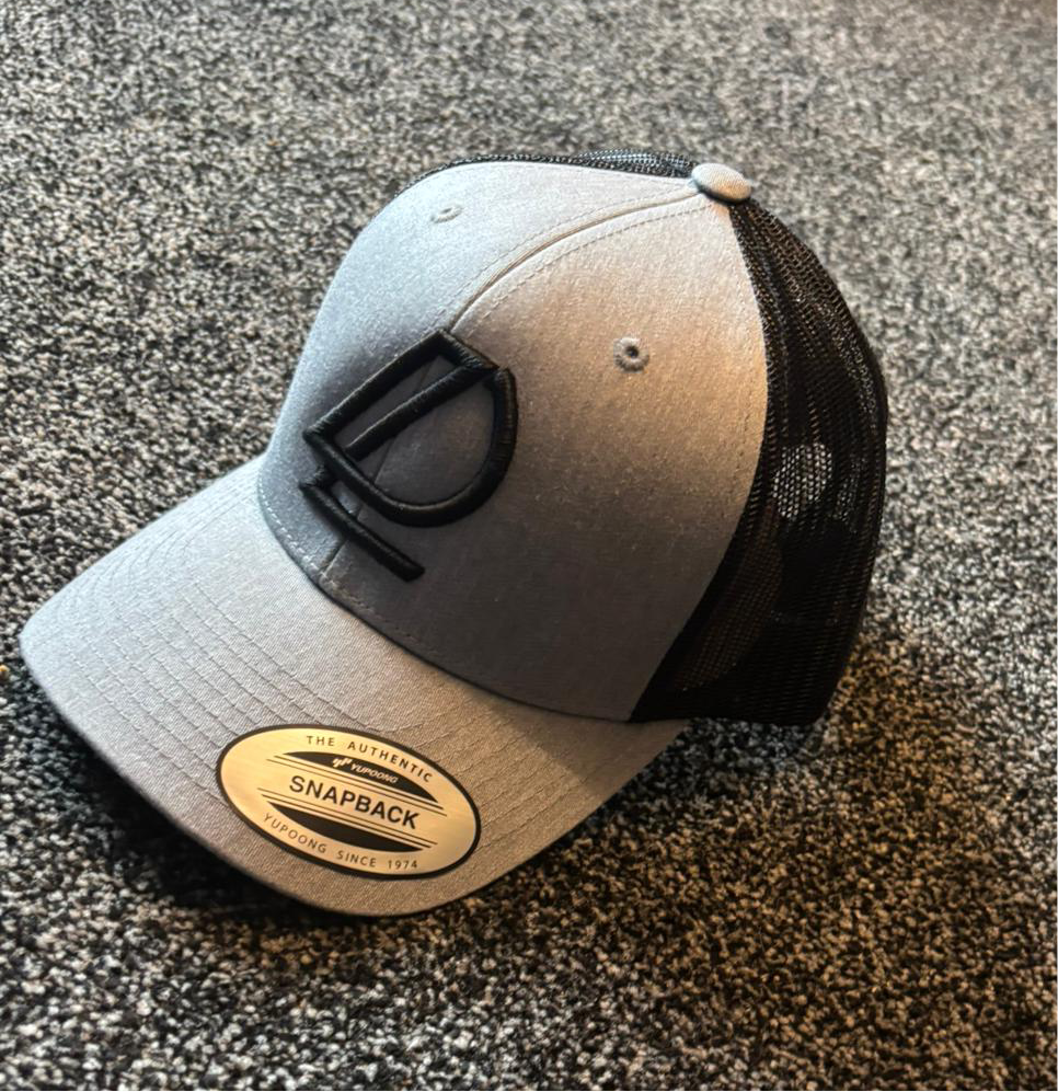 Heather Grey & Black Trucker Cap