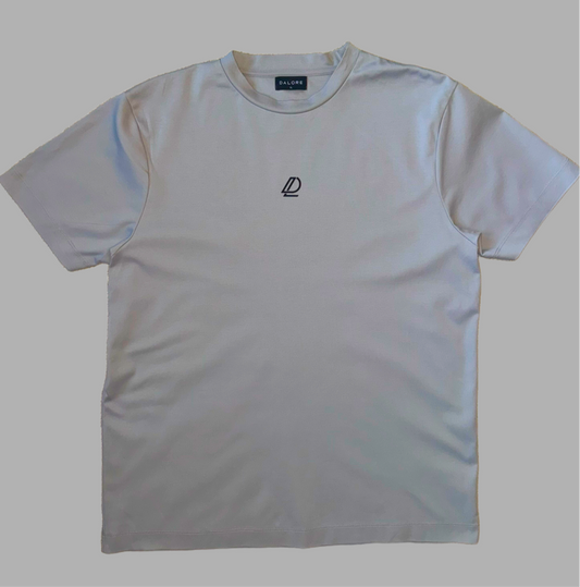 Mercerised Cotton T-Shirt Stone Grey